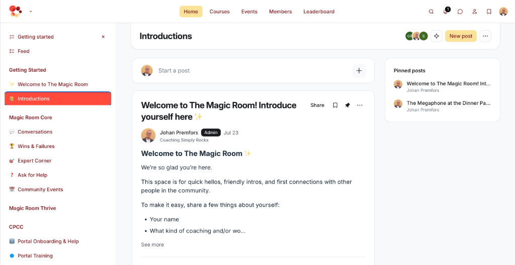 The Magic Room Introductions Space